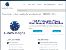 Tablet Screenshot of luzerndesigns.com